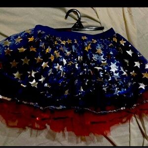 Patriotic colors adult tutu One size